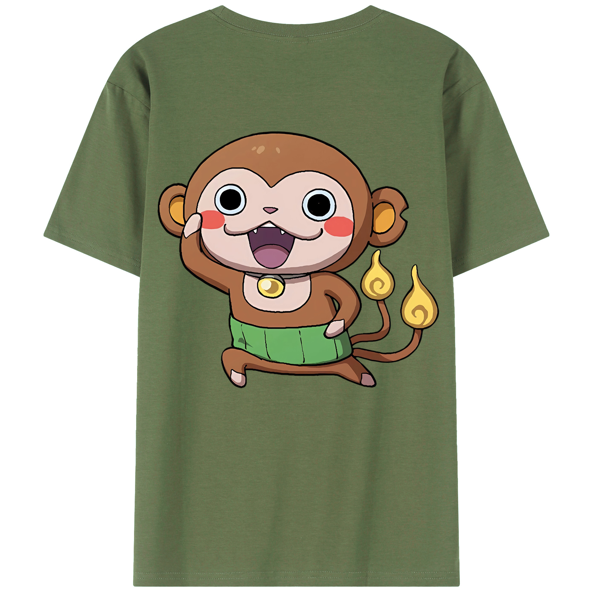 （画像用） 妖怪ウォッチ Yo-kai Watch 綿100％ メンズ半袖Tシャツ（バックプリント） 通気性